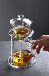 glass tea set Home magnetic office brewing teapot Lazy tea maker Kung Fu teapot