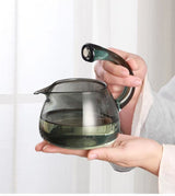 Lotus Glass Kung Fu Teapot Clear Tea Set