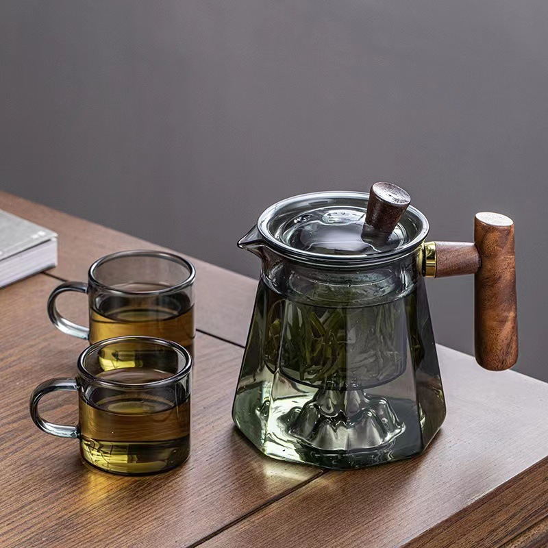 Thickened Pyrex teapot Smoky grey teapot Electric clay oven home cooking teapot tea separation tea tea kettle