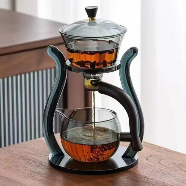 RORA Glass Teapot Set Glass Automatic Magnetic Teapot Set