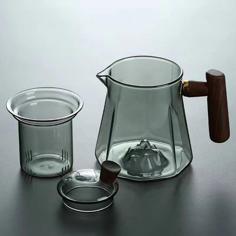 Thickened Pyrex teapot Smoky grey teapot Electric clay oven home cooking teapot tea separation tea tea kettle