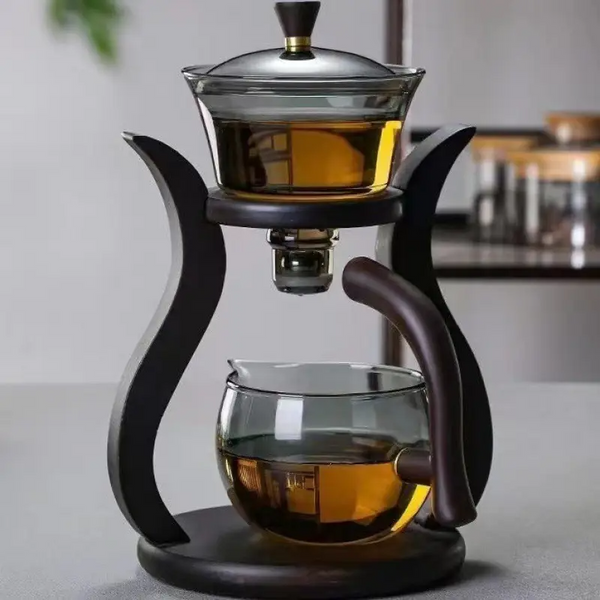 RORA Glass Teapot Set Glass Automatic Magnetic Teapot Set