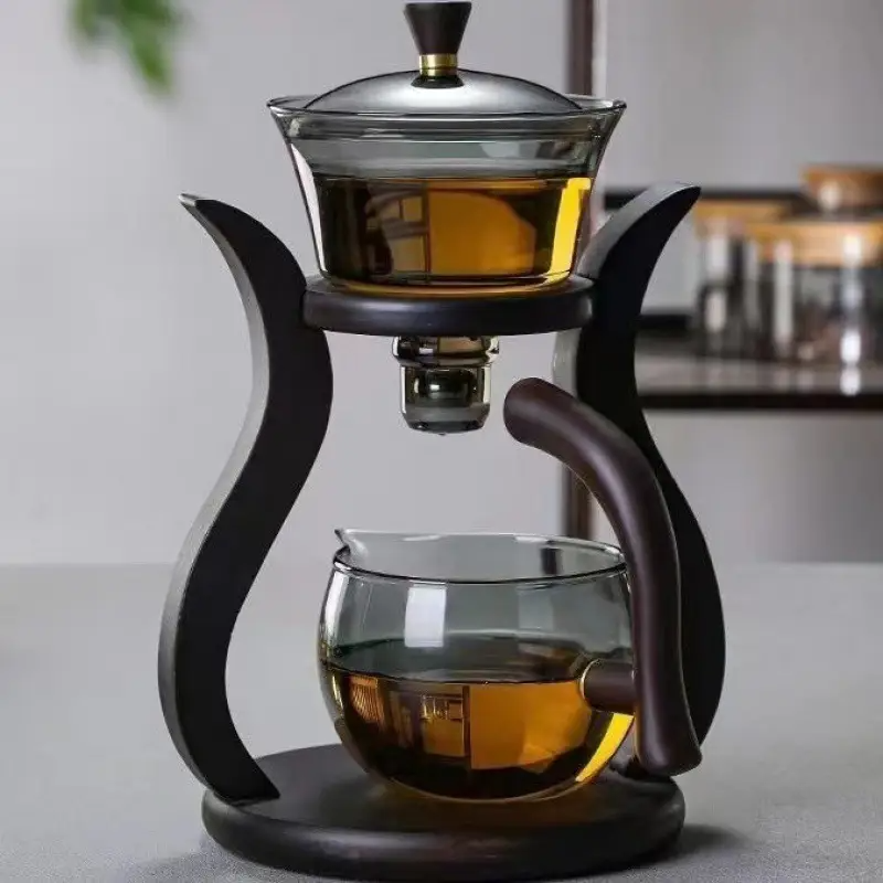 RORA Glass Teapot Set Glass Automatic Magnetic Teapot Set