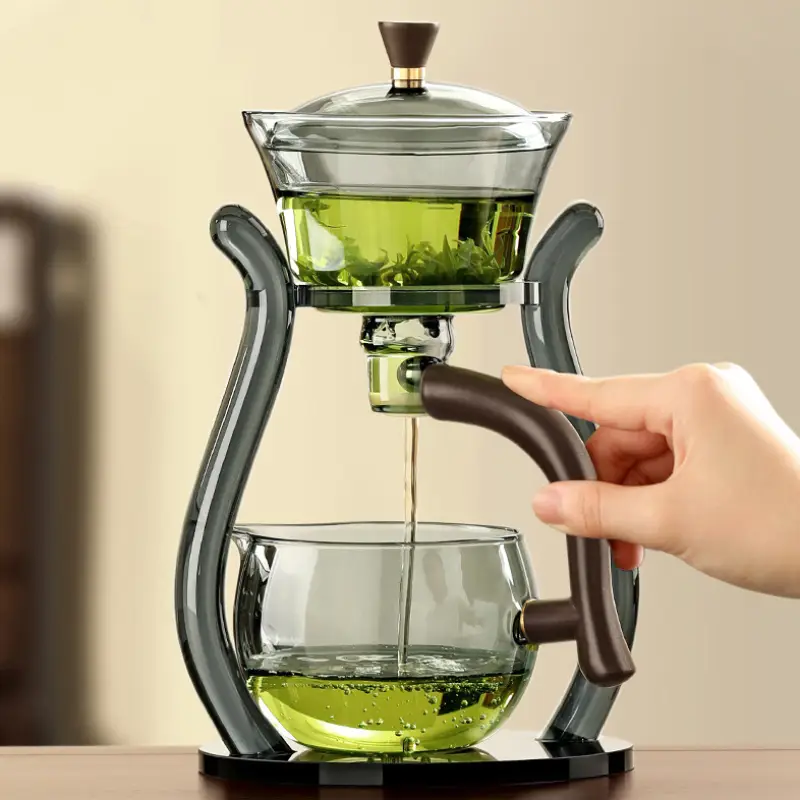 RORA Glass Teapot Set Glass Automatic Magnetic Teapot Set