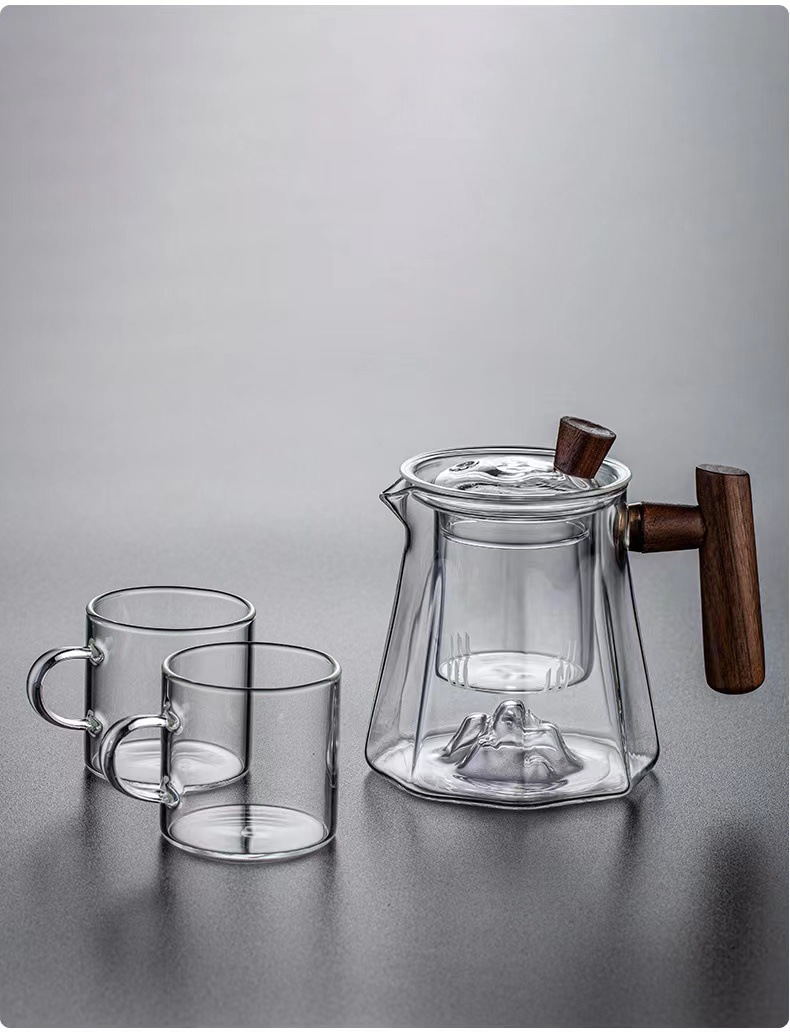 Thickened Pyrex teapot Smoky grey teapot Electric clay oven home cooking teapot tea separation tea tea kettle