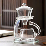 Lotus Glass Kung Fu Teapot Clear Tea Set