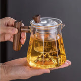Thickened Pyrex teapot Smoky grey teapot Electric clay oven home cooking teapot tea separation tea tea kettle