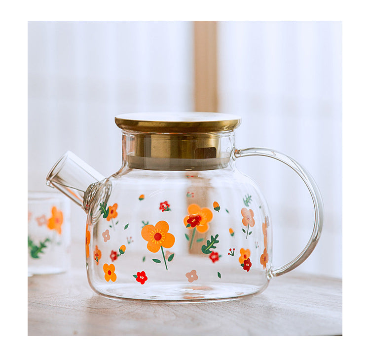 Sunflower Glass Cold Kettle Set