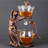 Chang'e Flying to the Moon Lazy Magnetic Kungfu Teapot Set