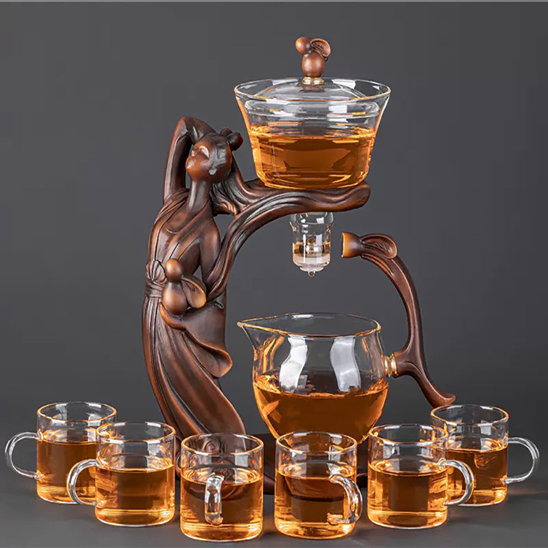 Chang'e Flying to the Moon Lazy Magnetic Kungfu Teapot Set