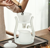 RORA Lazy Kungfu Drip Frosted Glass Teapot Set