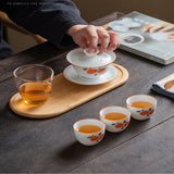 Handpainted Porcelain Teapot Travel Tea Set