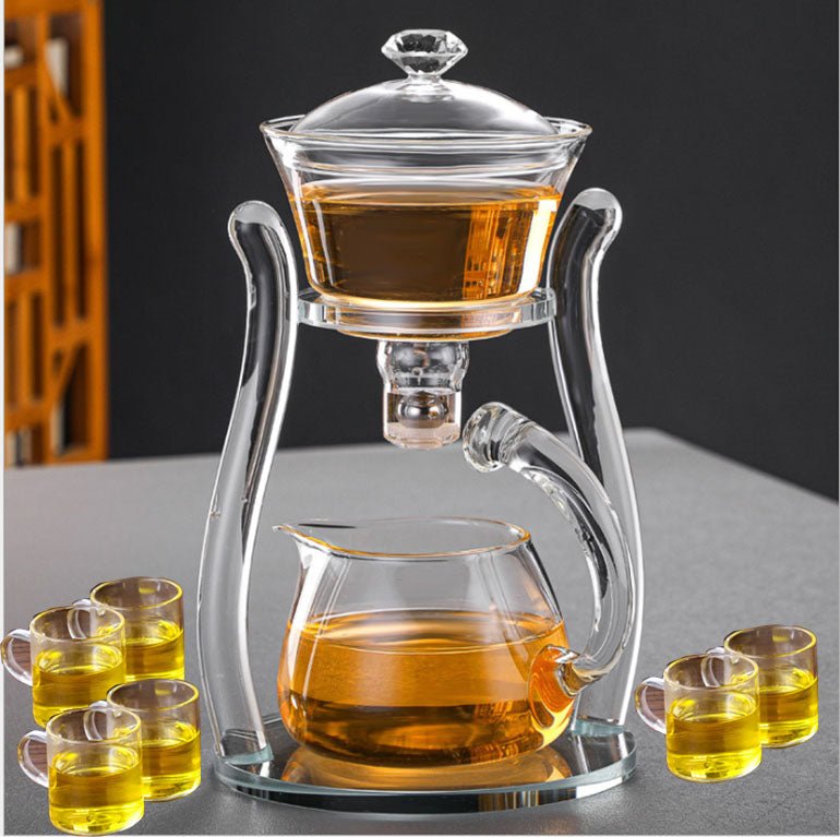 RORA Glass Automatic Lazy Tea Set Magnetic Kungfu Teapot