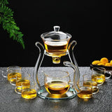 RORA Glass Automatic Lazy Tea Set Magnetic Kungfu Teapot