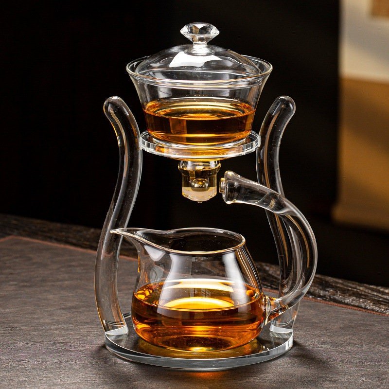 RORA Glass Automatic Lazy Tea Set Magnetic Kungfu Teapot