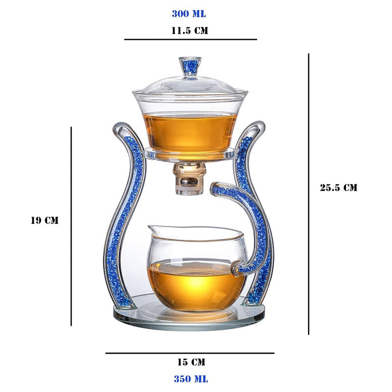 RORA Glass Teapot Set Glass Automatic Magnetic Teapot Set
