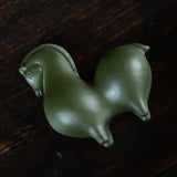 RORA Handcrafted Purple Clay Zisha Cut Horse Tea Pet