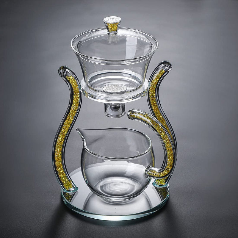 RORA Lazy Kungfu Glass Tea Set Magnetic Glass Teapot set