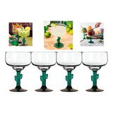 Cactus Margarita Glasses, 16 oz. Set of 4